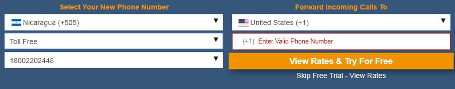 Nicaragua Phone Number Call Forwarding